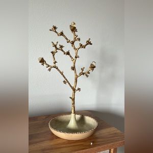 Gold jewelry tree